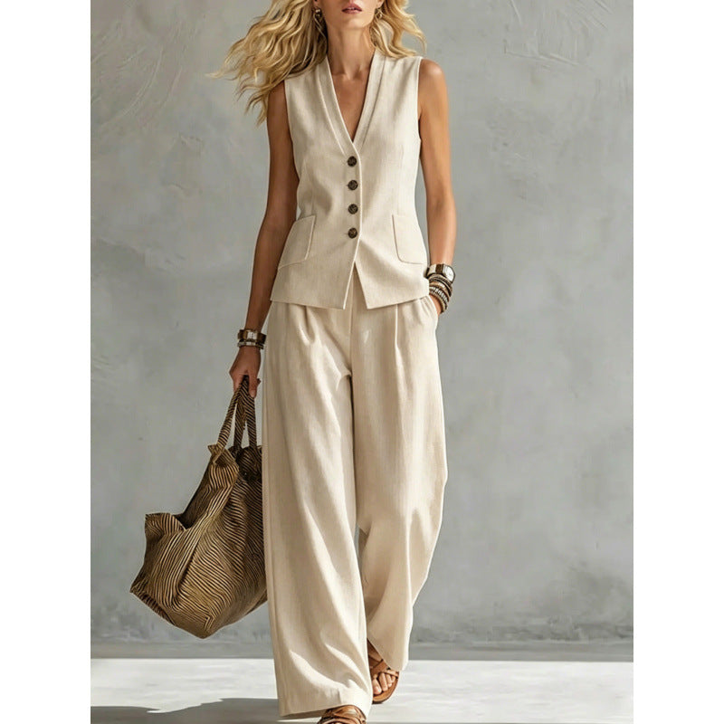 Ensemble gilet et pantalon d'été