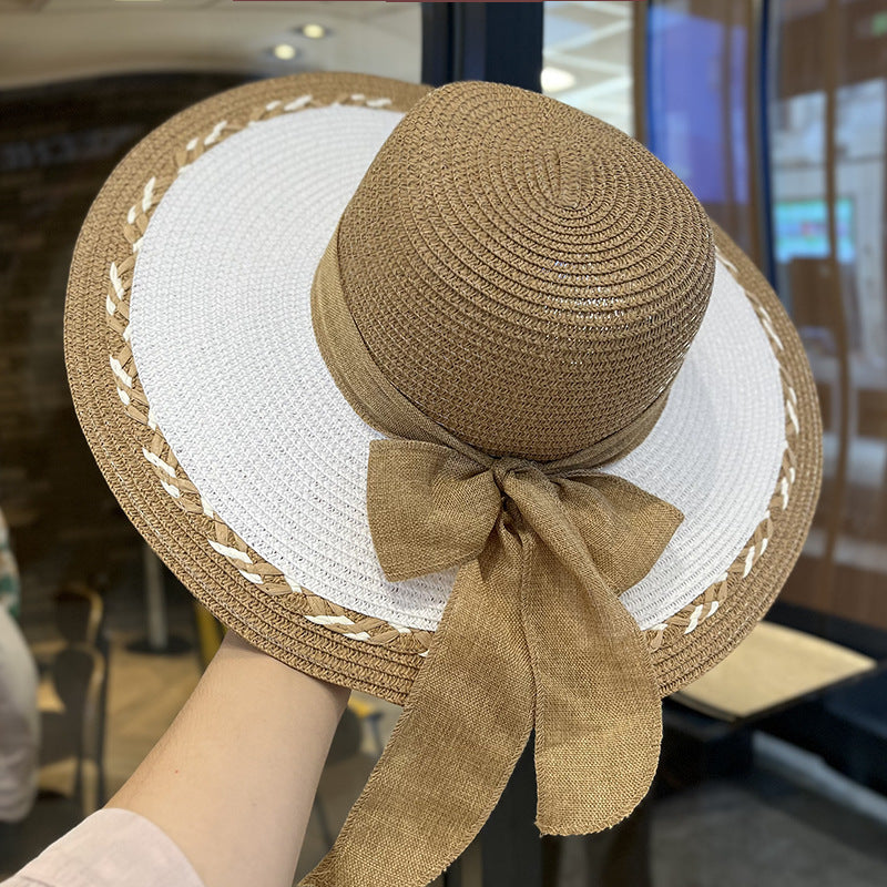 Ensemble sac et chapeau en paille