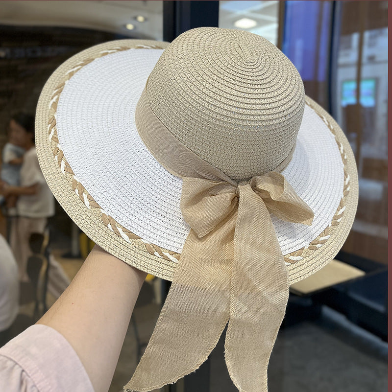 Ensemble sac et chapeau en paille