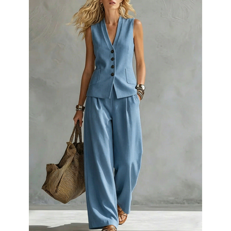 Ensemble gilet et pantalon d'été