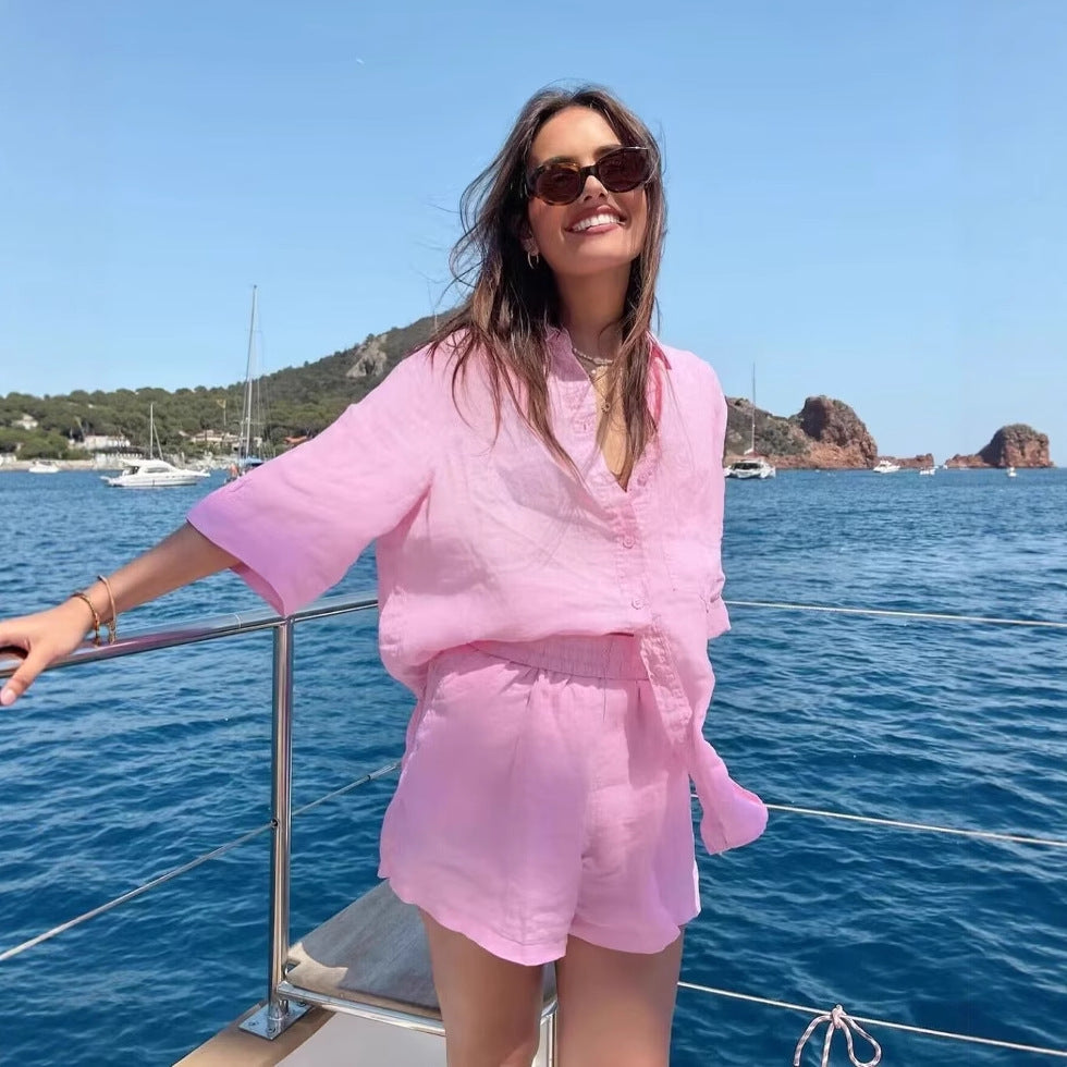 Chemise en lin Riviera + Short en lin Riviera