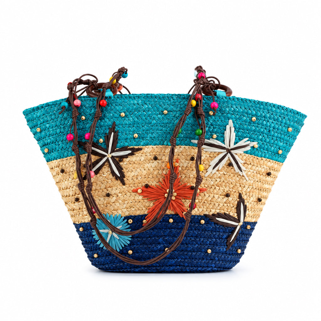 Cabas en paille Amalfi Star