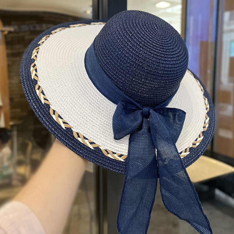 Ensemble sac et chapeau en paille