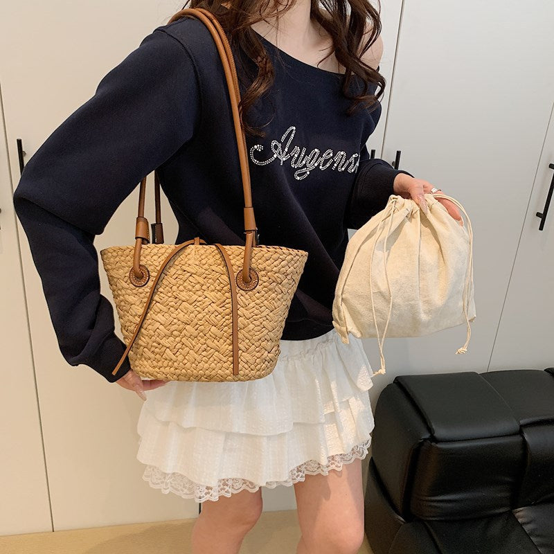 Sac en paille petit et grand