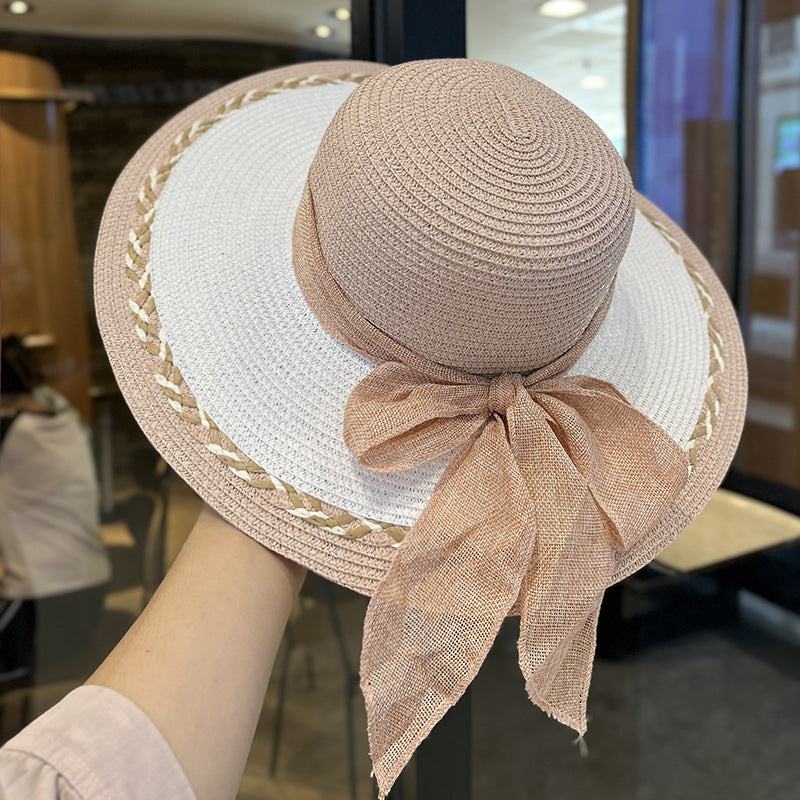 Ensemble sac et chapeau en paille