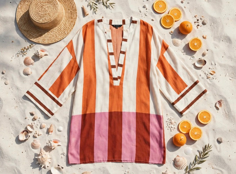 Robe en lin tropical
