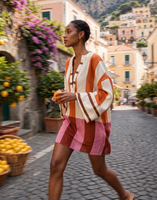 Abito in lino tropicale